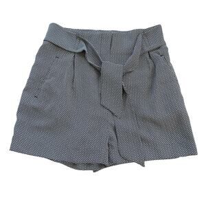 H&M women’s herringbone paper bag tied waist shorts